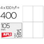 APLI ETIQUETA IMPRESORA 105x148mm 4x100-PACK 01280
